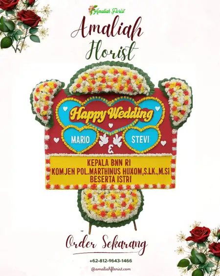 Papan Bunga Pernikahan Gondang Wetan